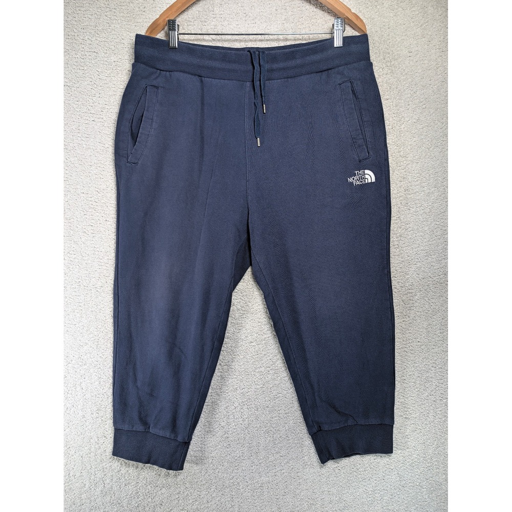 The North Face Korea Mens Cropped XL Jogger Sweatpants Cotton Navy Blue NF263C12